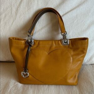 Brighton Jodi Reversible Mustard Yellow and floral Bag